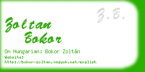 zoltan bokor business card