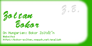 zoltan bokor business card
